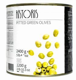 Pitted Green Olives Tin 3/1 - 2400 G